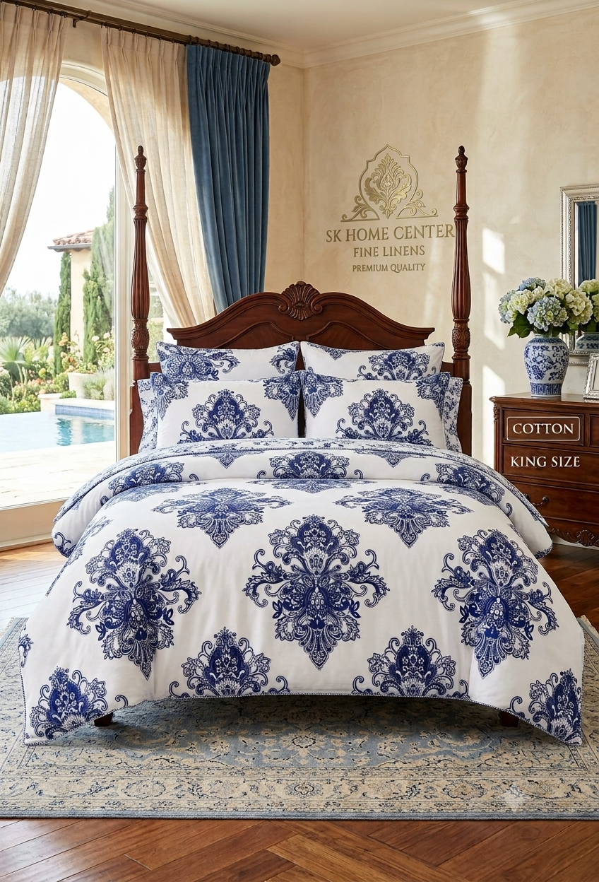 Floral 6-Piece Cotton Comforter Set | King Size Bedding Set