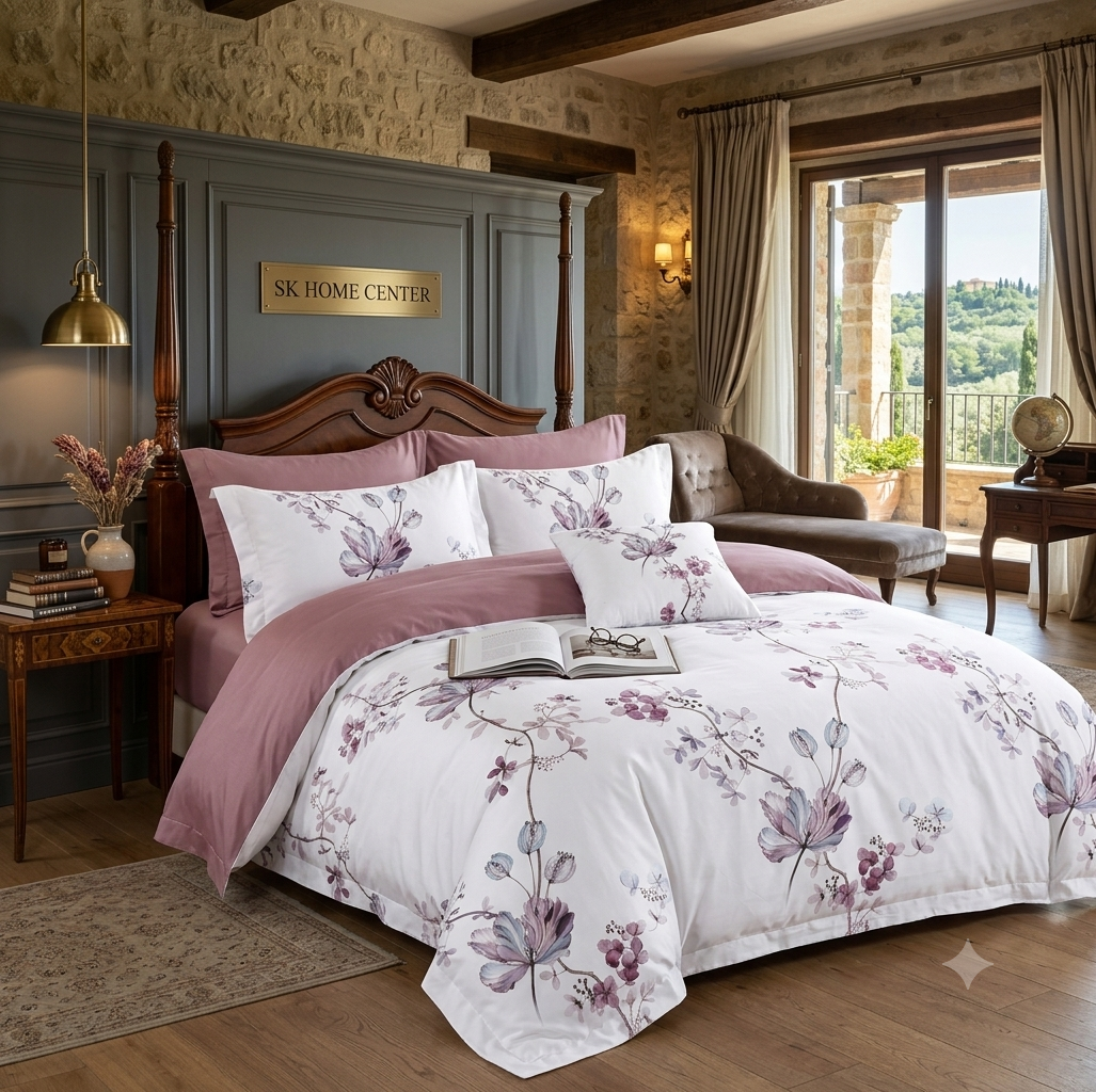 Floral 6-Piece Cotton Comforter Set | King Size Bedding Set