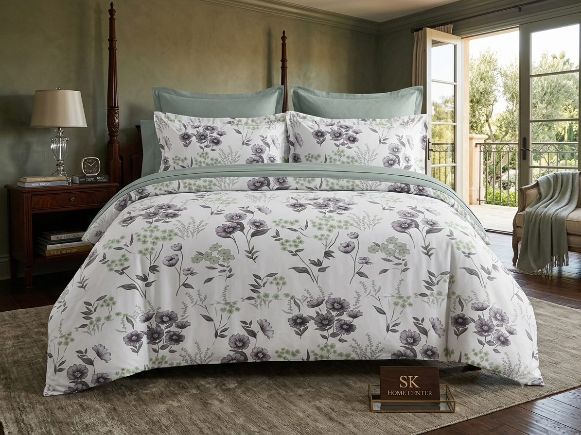Floral 6-Piece Cotton Comforter Set | King Size Bedding Set