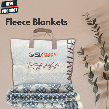 Sherpa Throw Fleece Blanket: Cozy Comfort Redefined - SK HOME CENTER