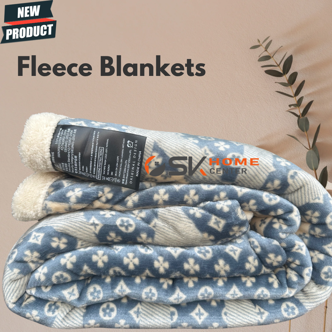 Sherpa Throw Fleece Blanket: Cozy Comfort Redefined - SK HOME CENTER