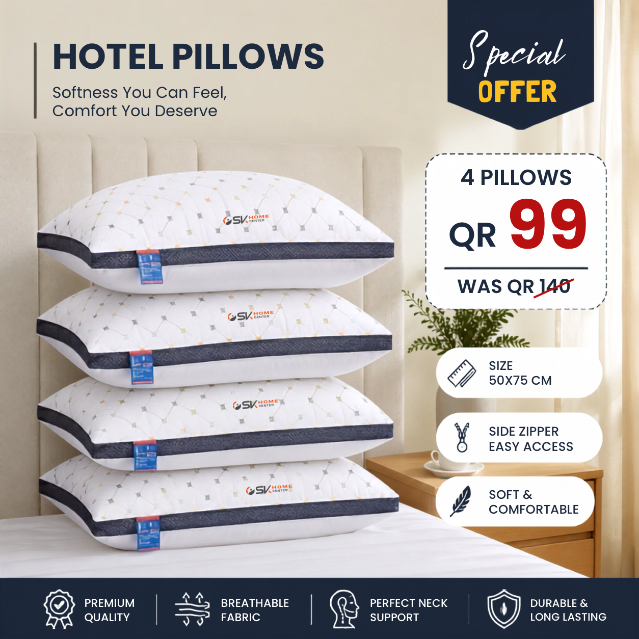 Hotel Pillows! Embroidery Pattern - SK HOME CENTER