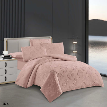 6-Piece Embroidered Duvet Cover Set – King Size | 100% Cotton