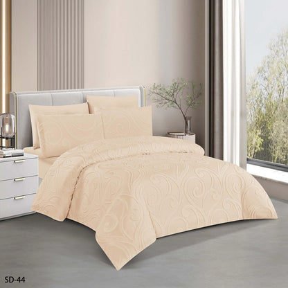 6-Piece Embroidered Duvet Cover Set – King Size | 100% Cotton