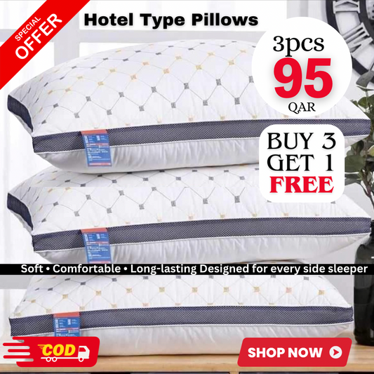 Hotel Type pillow- Buy 4 Get 1 Free