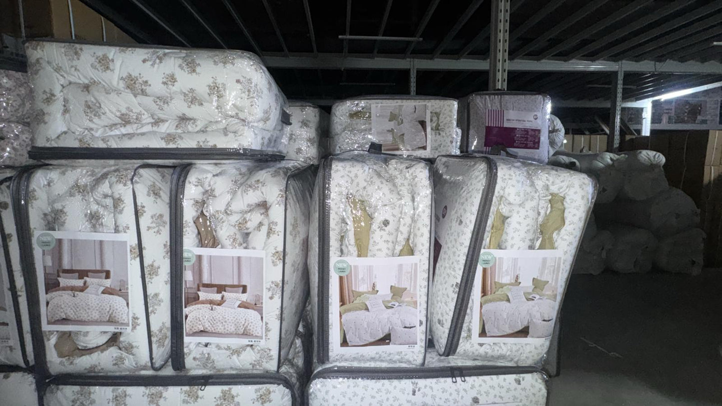 Premium Quality Super King Comforter 6PCS Set - Cotton Fabric | 240x260cm (SALE)