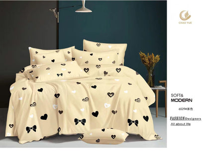 طقم غطاء لحاف مقاس كوين 4 في 1