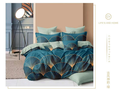 طقم غطاء لحاف مقاس كوين 4 في 1