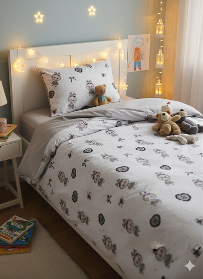 Kids Quilt 4-Piece Quilt Set – Soft & Cozy Premium Kids Bed Set (200×120 cm)