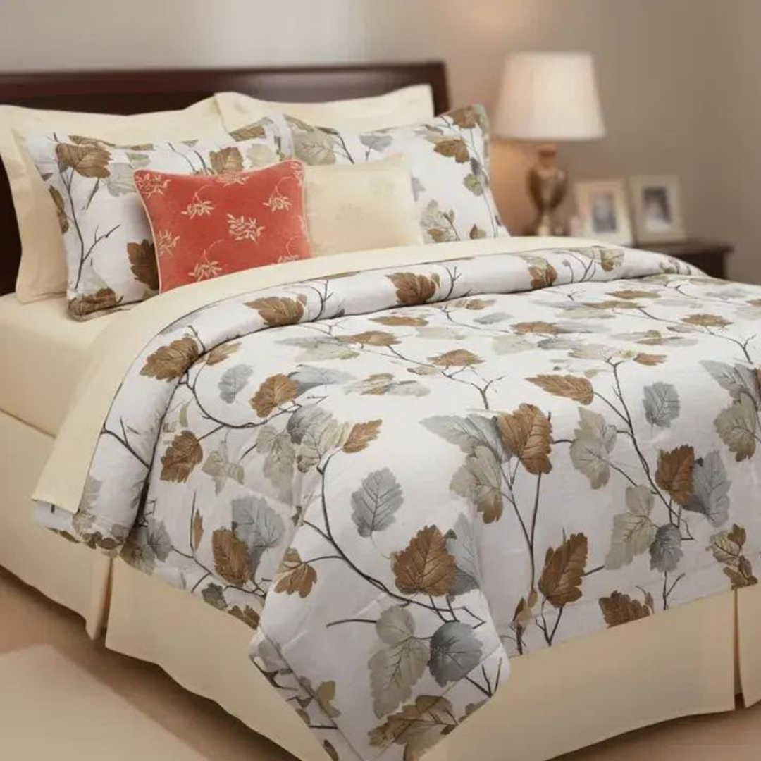 Premium Quality Single Comforter 4pcs Set- Cotton Fabric