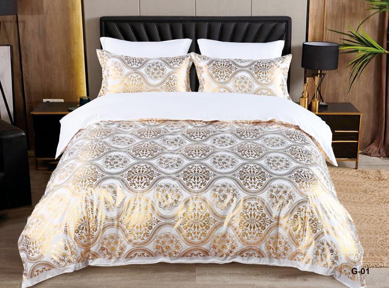 Solid color comforter 4Pcs set- QUEEN SIZE