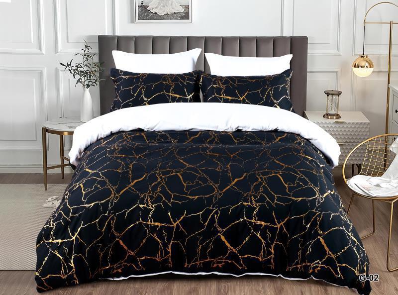 Solid color comforter 4Pcs set- QUEEN SIZE