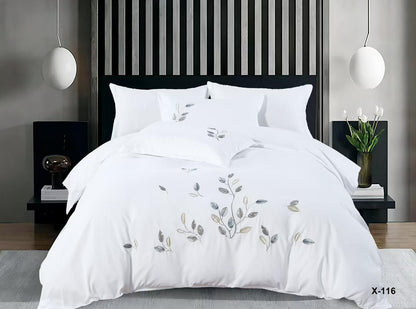 King Size - Premium Cotton Embroidered 6-Piece Duvet cover Set
