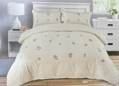 King Size - Premium Cotton Embroidered 6-Piece Duvet cover Set
