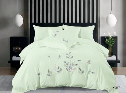 King Size - Premium Cotton Embroidered 6-Piece Duvet cover Set