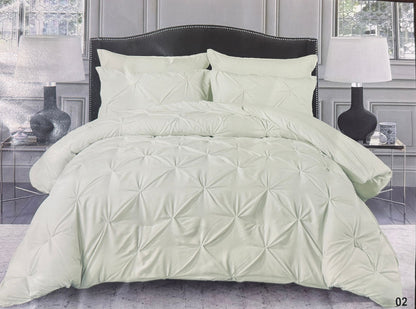 6-Piece Solid Cotton Pintuck Comforter Set - King Size