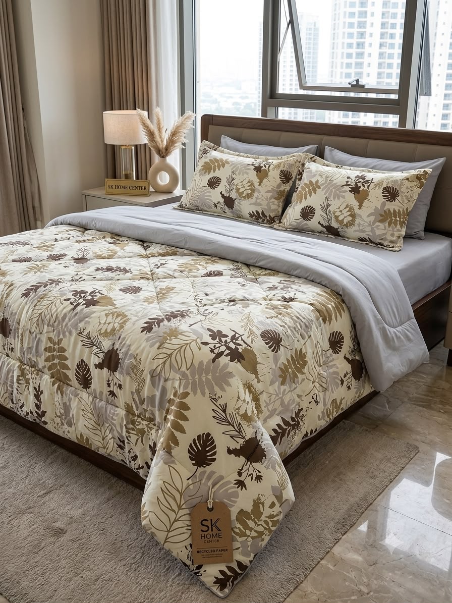Floral 6-Piece Cotton Comforter Set | King Size Bedding Set