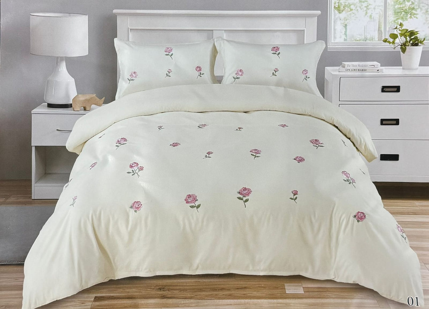 King Size Embroidery Comforter – Premium 6 Pieces Set (220×240 CM)