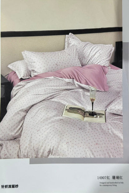 طقم مفرش سرير خفيف الوزن 4 قطع للصيف - مقاس 120 × 220 سم فردي وتوين