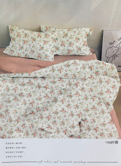 طقم مفرش سرير خفيف الوزن 4 قطع للصيف - مقاس 120 × 220 سم فردي وتوين