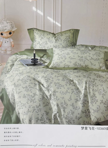 طقم مفرش سرير خفيف الوزن 4 قطع للصيف - مقاس 120 × 220 سم فردي وتوين