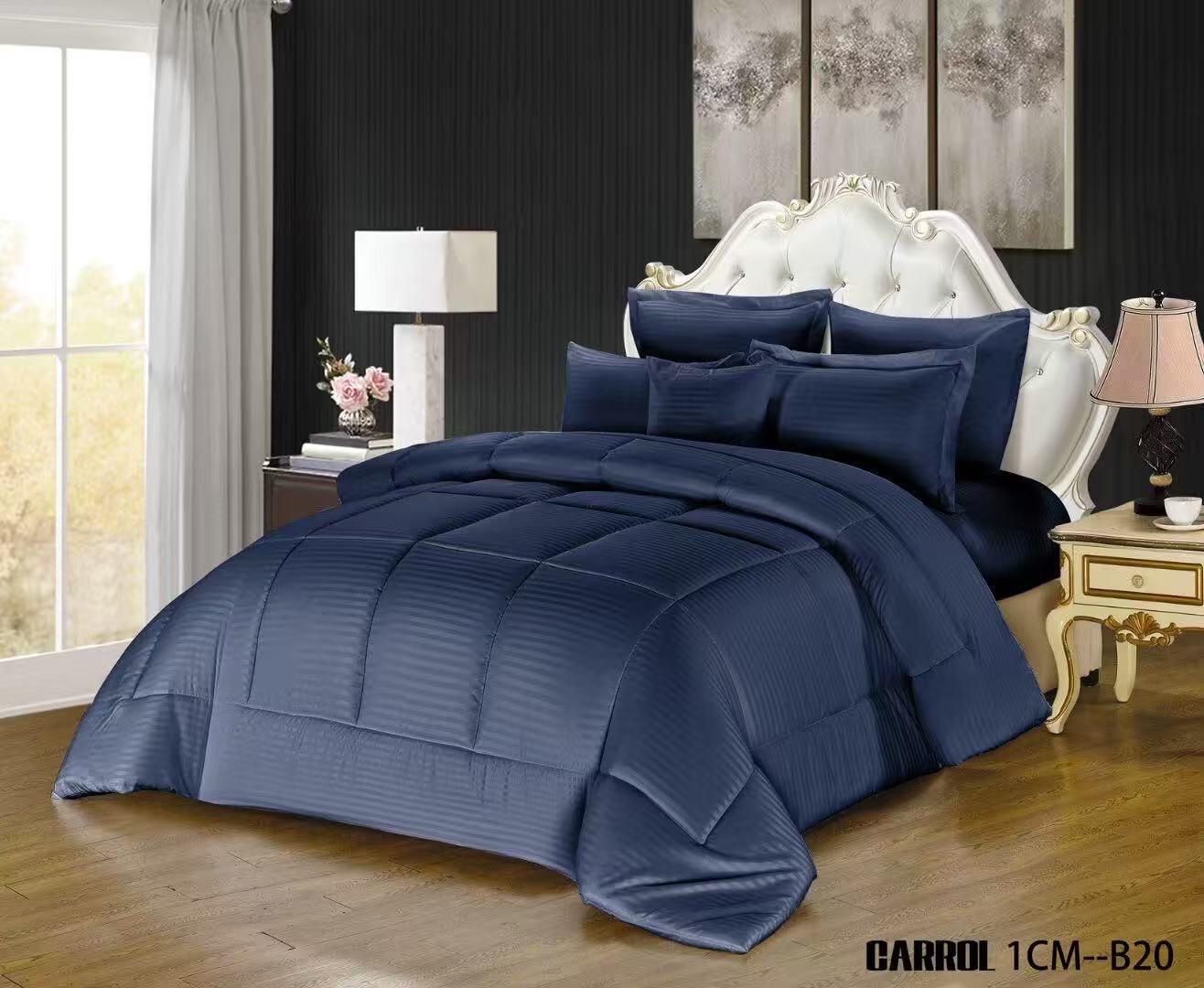 مفرش سرير خفيف الوزن لموسم الصيف - طقم لحاف مكيف 6 قطع - مقاس كينغ 220×240 سم