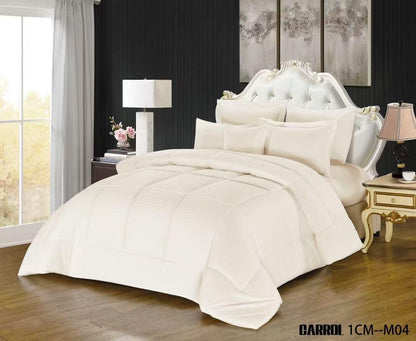 مفرش سرير خفيف الوزن لموسم الصيف - طقم لحاف مكيف 6 قطع - مقاس كينغ 220×240 سم