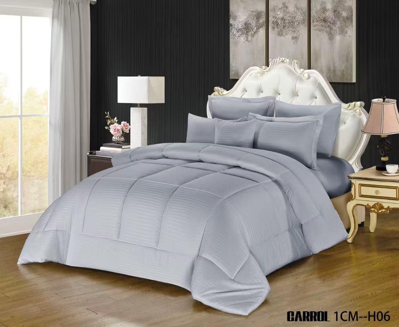 مفرش سرير خفيف الوزن لموسم الصيف - طقم لحاف مكيف 6 قطع - مقاس كينغ 220×240 سم