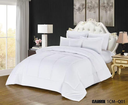 مفرش سرير خفيف الوزن لموسم الصيف - طقم لحاف مكيف 6 قطع - مقاس كينغ 220×240 سم