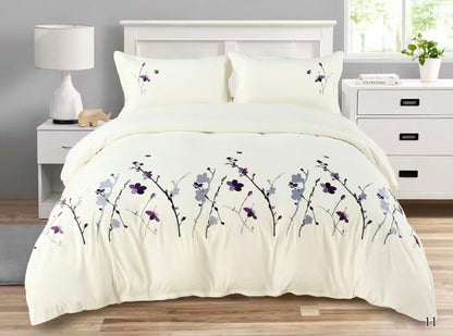 Premium Cotton Embroidered 6-Piece Duvet cover Set – King Size