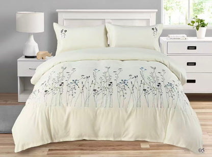 Premium Cotton Embroidered 6-Piece Duvet cover Set – King Size