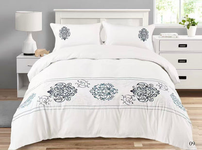 Premium Cotton Embroidered 6-Piece Duvet cover Set – King Size