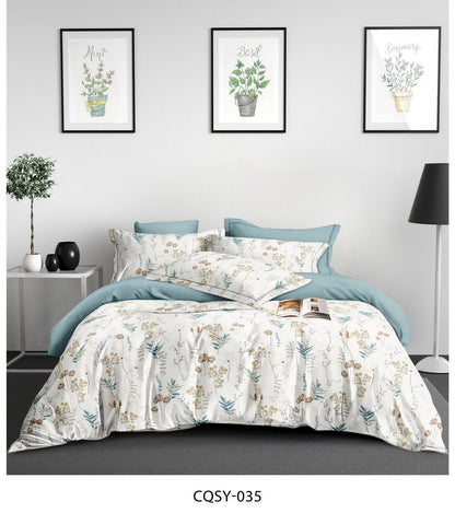 Luxury King Size Premium Quality 6-Piece Floral Print Duvet cover Set