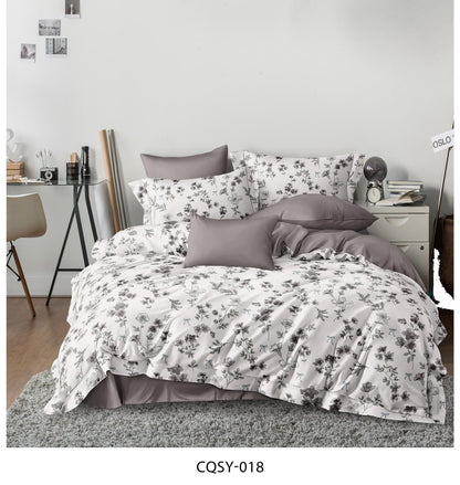 Luxury King Size Premium Quality 6-Piece Floral Print Duvet cover Set