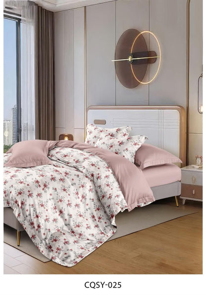 Luxury King Size Premium Quality 6-Piece Floral Print Duvet cover Set