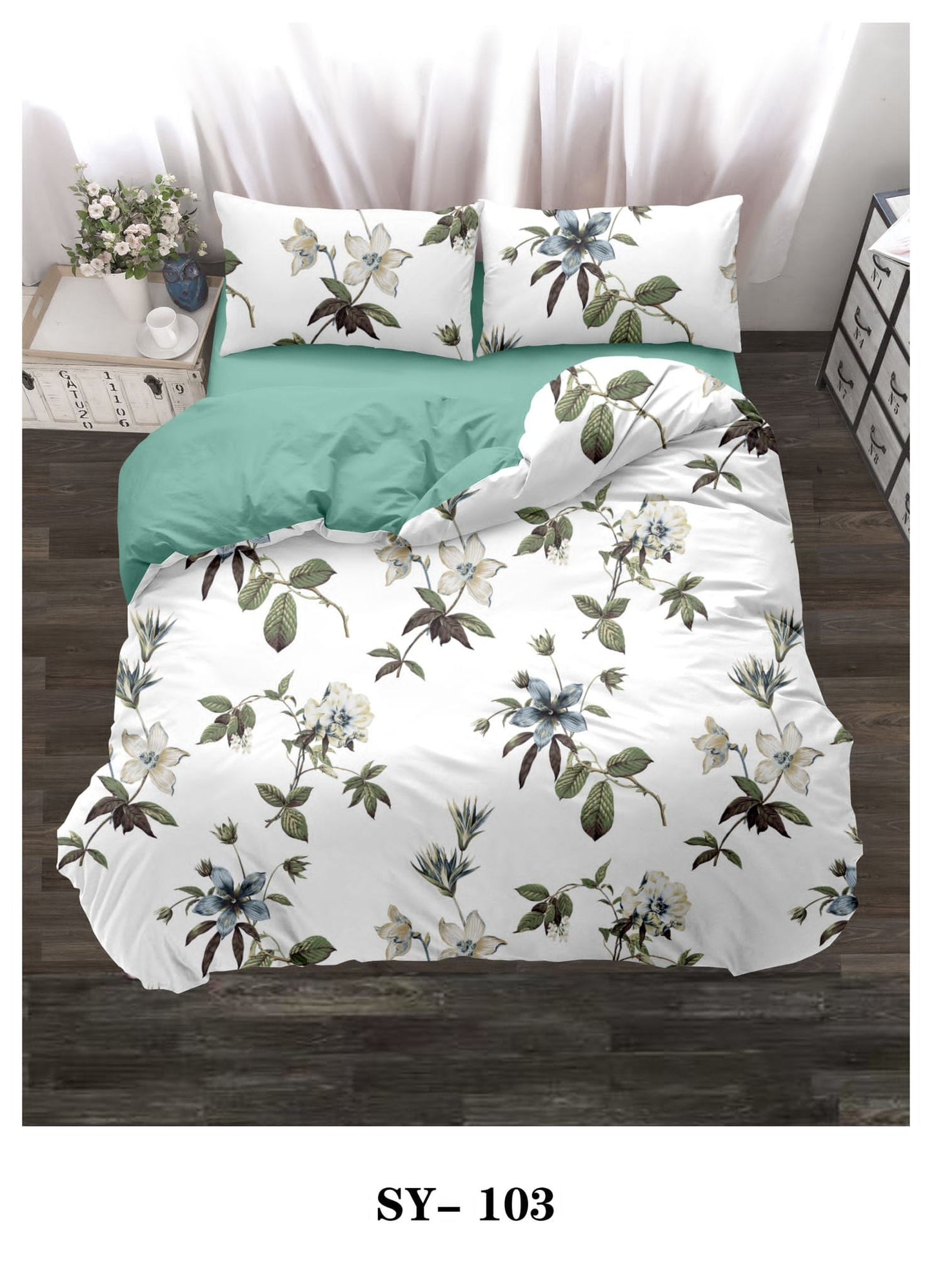 طقم غطاء لحاف بنقشة مقاس كينج مكون من 6 قطع