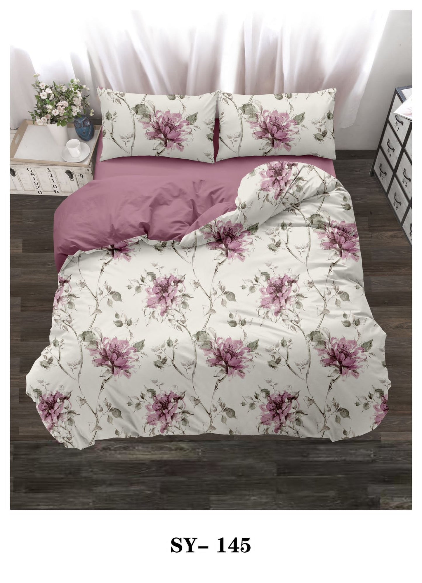 طقم غطاء لحاف بنقشة مقاس كينج مكون من 6 قطع