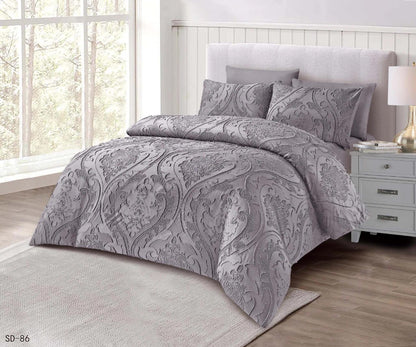 طقم غطاء لحاف مطرز مكون من 6 قطع - مقاس كينج | قطن 100%