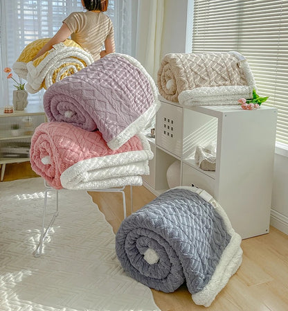 Buy 2 get 1 free Lamb cashmere fleece blanket - SK HOME CENTER